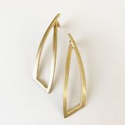 Brush Finish Metallic Earrings