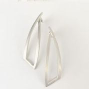 Brush Finish Metallic Earrings