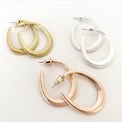 Scratched Metallic Metal Hoops