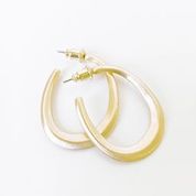 Scratched Metallic Metal Hoops