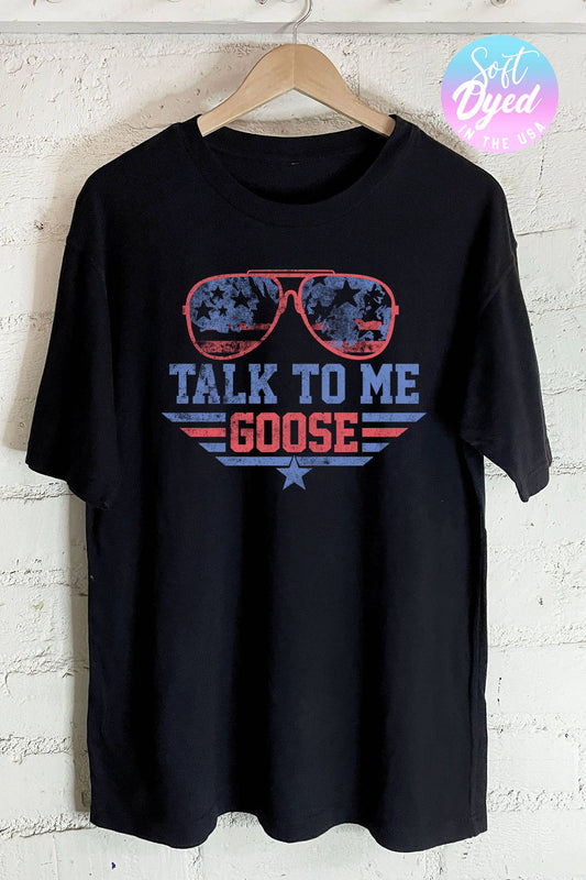 TALK TO ME GOOSE- Oversized Tee