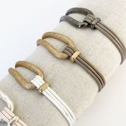 Leather & Metal Bracelet