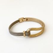 Leather & Metal Bracelet