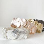 Textured Flat Discs Bracelet