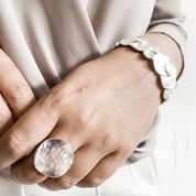 Textured Flat Discs Bracelet