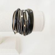 Double Wrap Multi-Strand Bracelet with Metal Beads