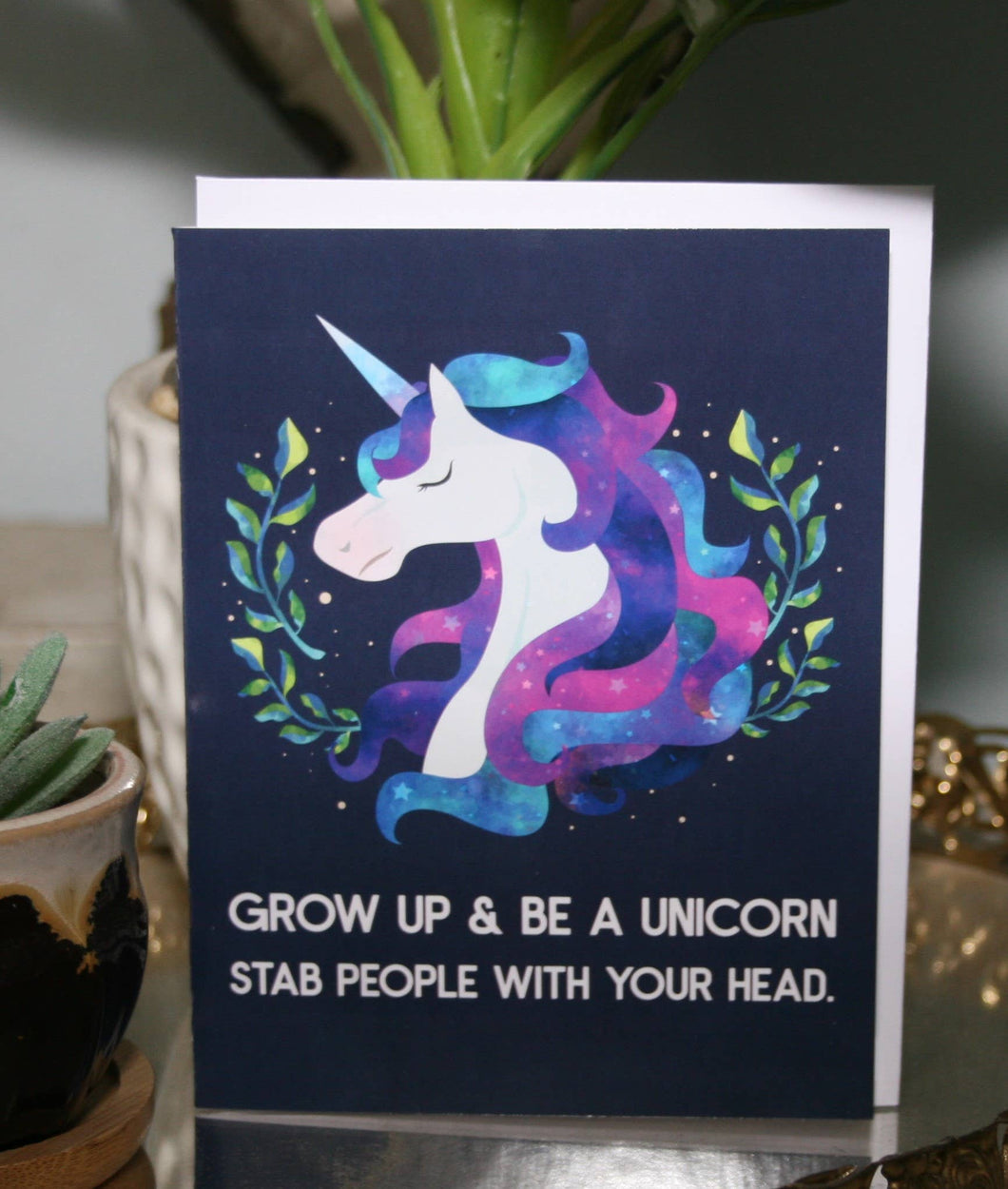 Crooked Halo - Be A Unicorn Greeting Card