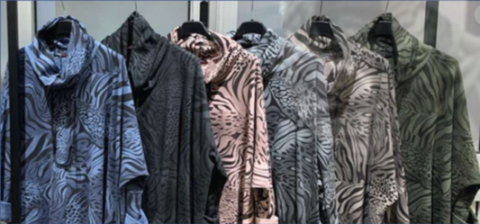 Zebra Print Cowl Neck Tunic SALE