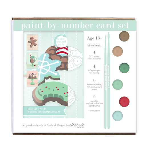 elle crée (she creates) - Paint-by-Number Card Sets - Holiday Sweets