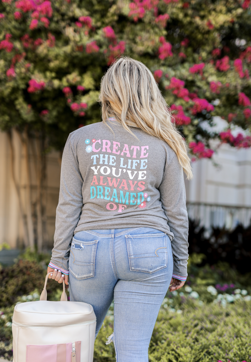 Create the Life  (Grey Decorative Rib) - LS SALE