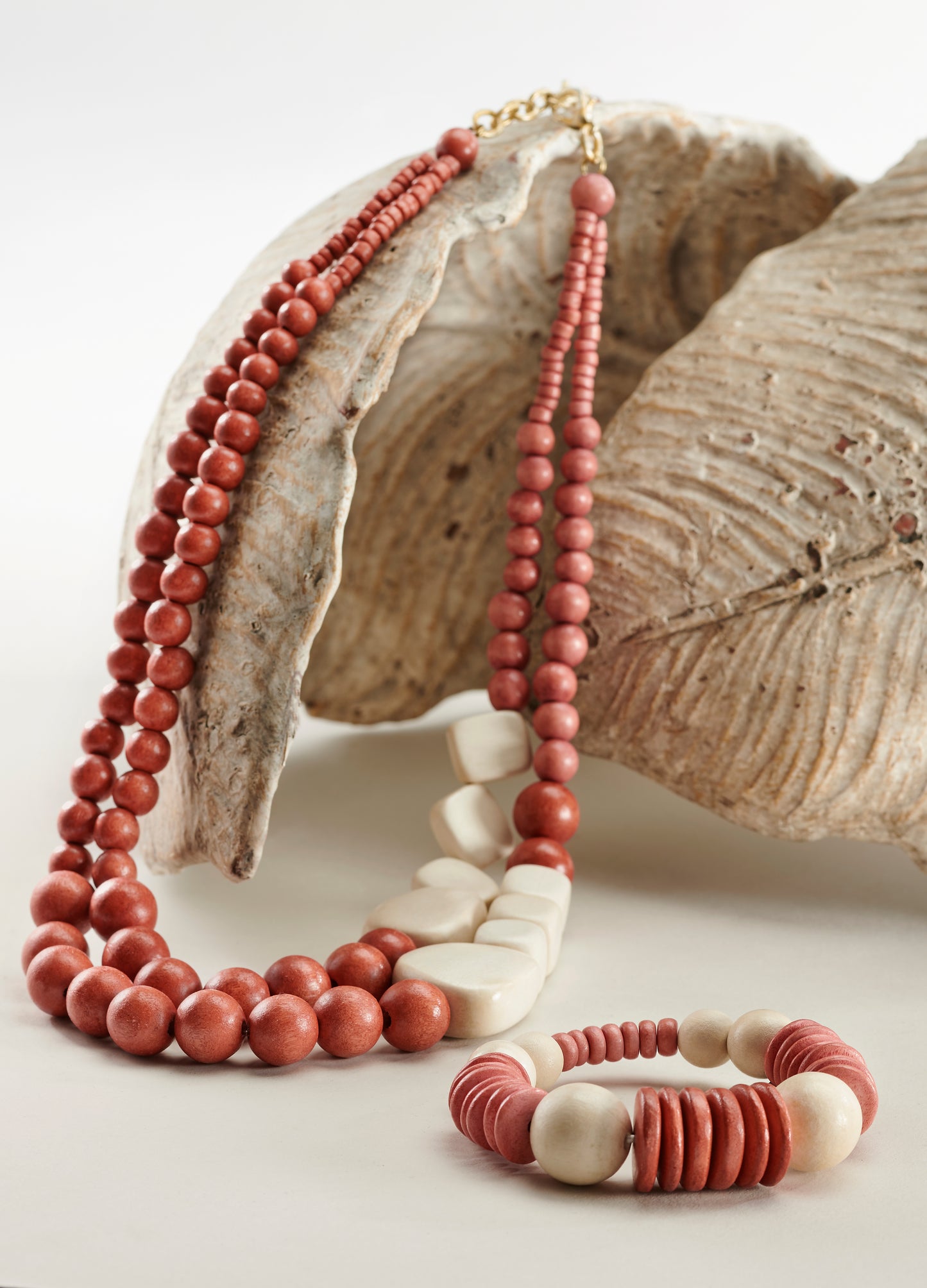 Bobble Beaded Necklace and Bracelet