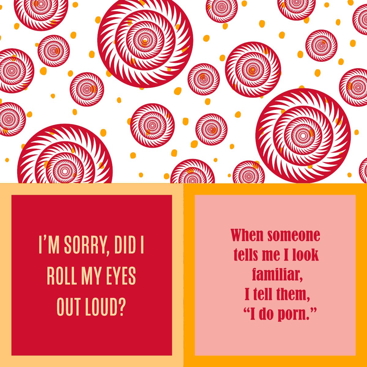 Drinks on Me coasters - Napkin: Roll your Eyes/Porn