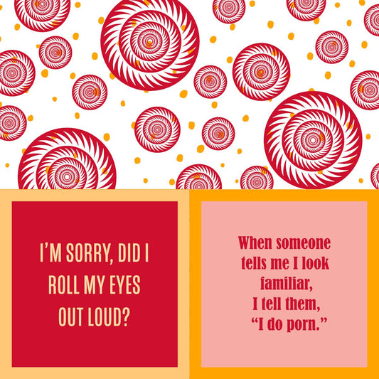 Drinks on Me coasters - Napkin: Roll your Eyes/Porn