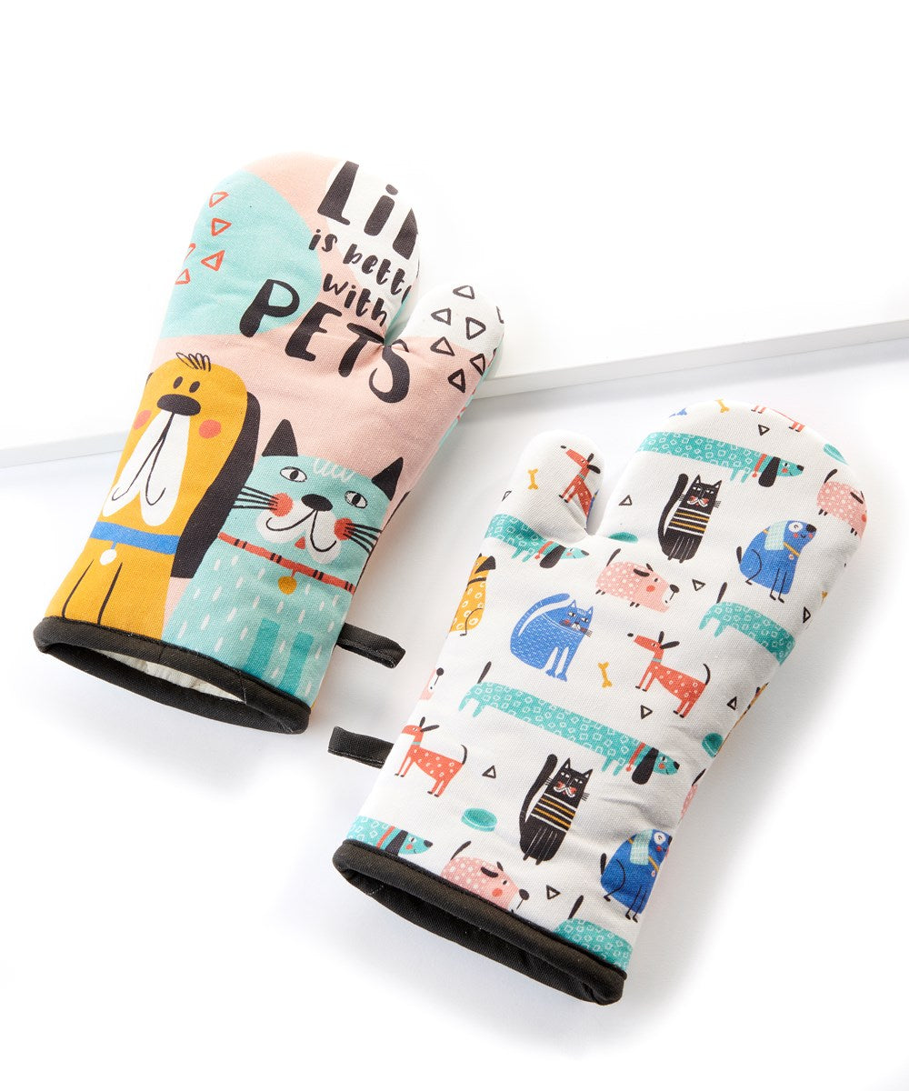 Cats and Dogs Oven Mitts