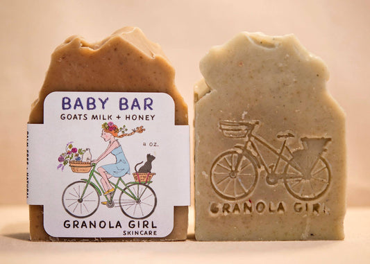 Granola Girl Skincare - Baby Bar Soap- Goats Milk, Lavender & Honey
