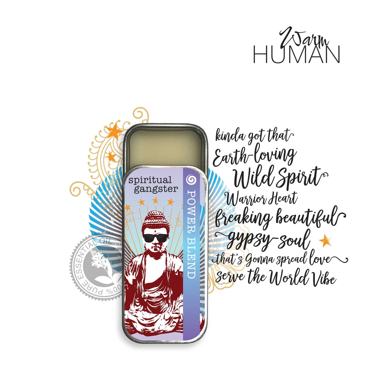 warm human - Spiritual Gangsta Blend Essential Oil Solid Perfume