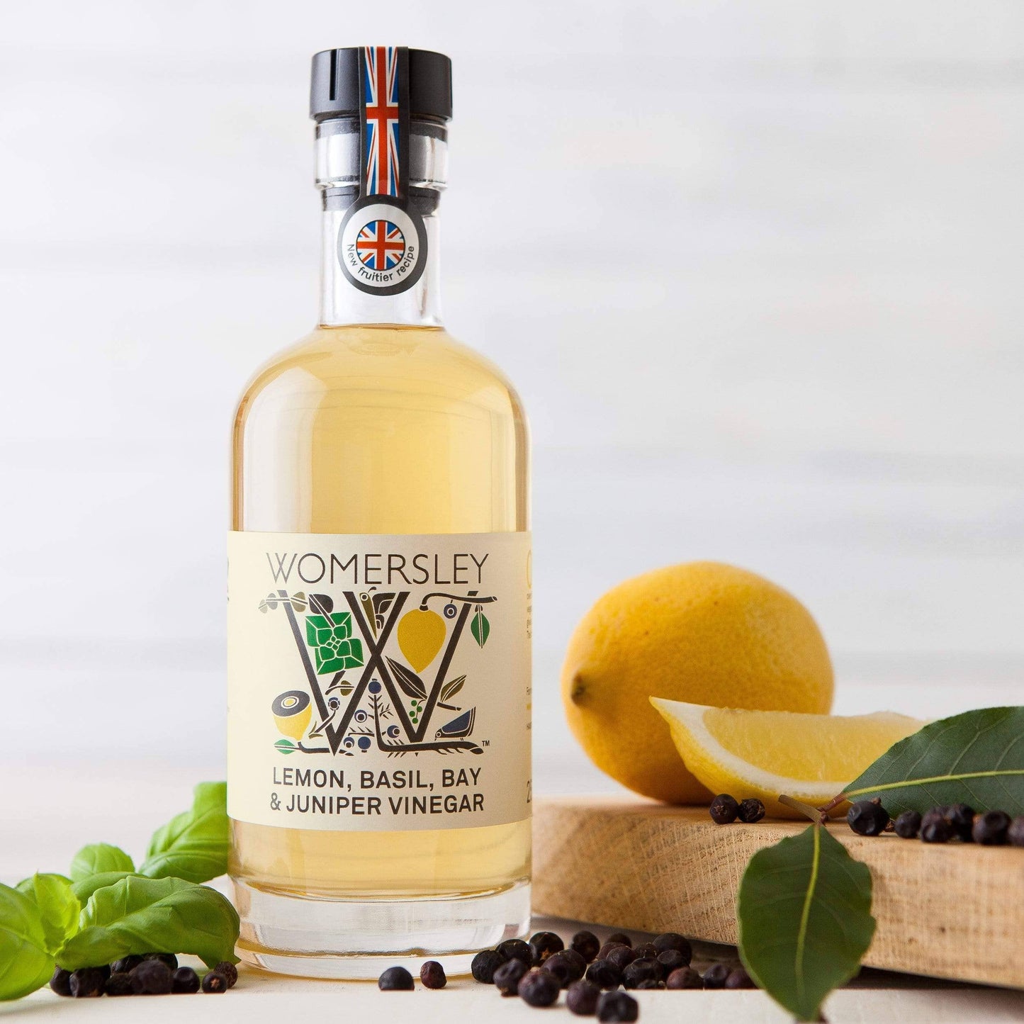 Womersley Foods - Lemon, Basil, Bay & Juniper Vinegar-SALE