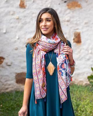 Heirloom Blooms Lightweight Scarf