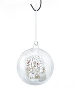 Laser Cut Reindeer & Pine Tree Open Ornament