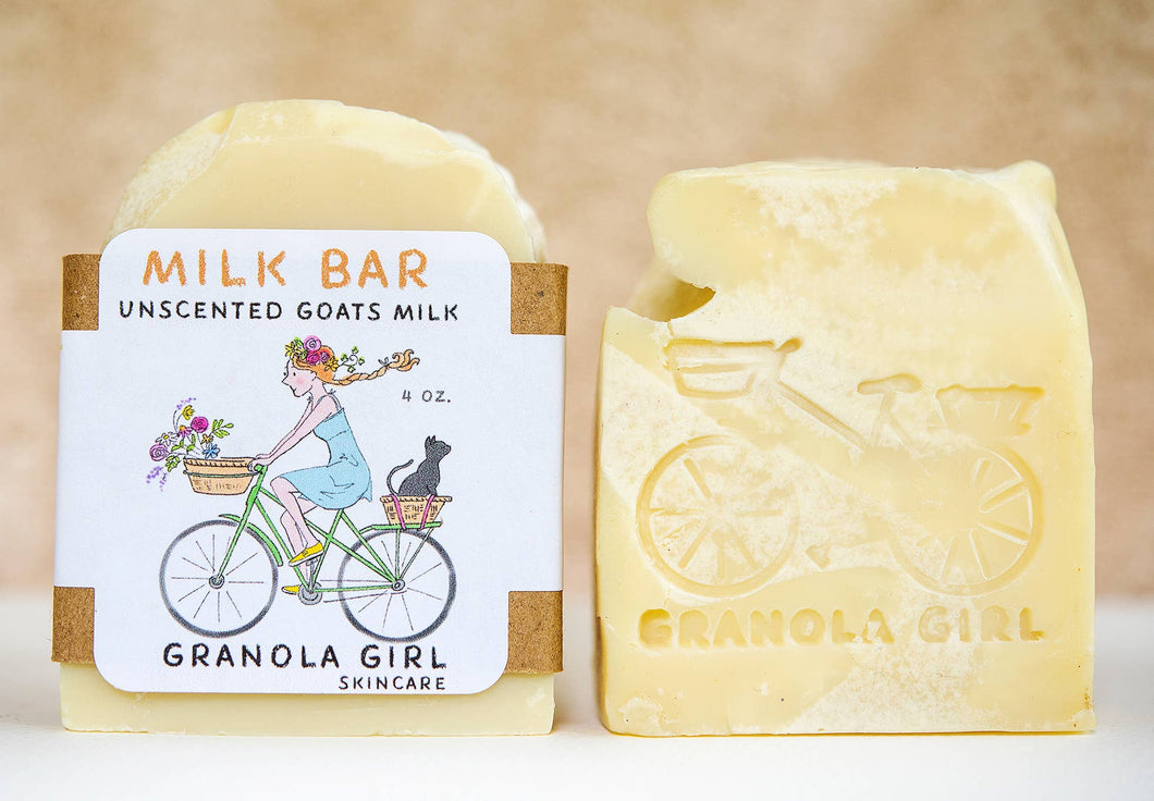 Granola Girl Skincare - Milk Bar Soap- Unscented Pure Goats Milk