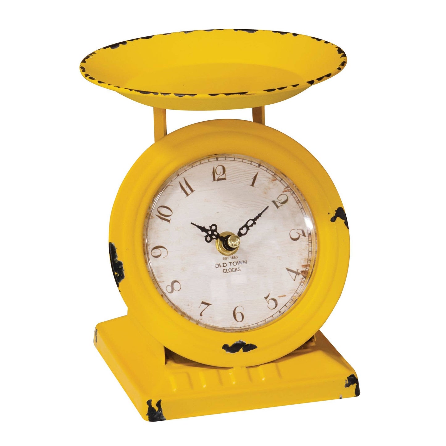 Sunflower Yellow Old Town Scale Clock