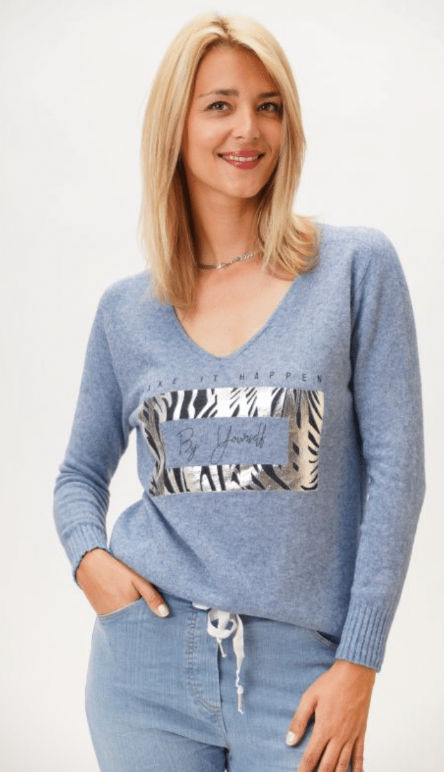 Be Yourself Zebra Sweater