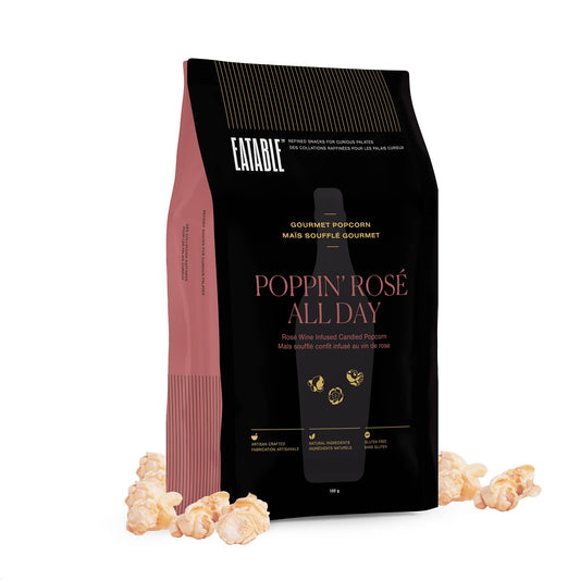 EATABLE Popcorn - Poppin' Rosé All Day (100g) - Wine Infused Gourmet Popcorn SALE