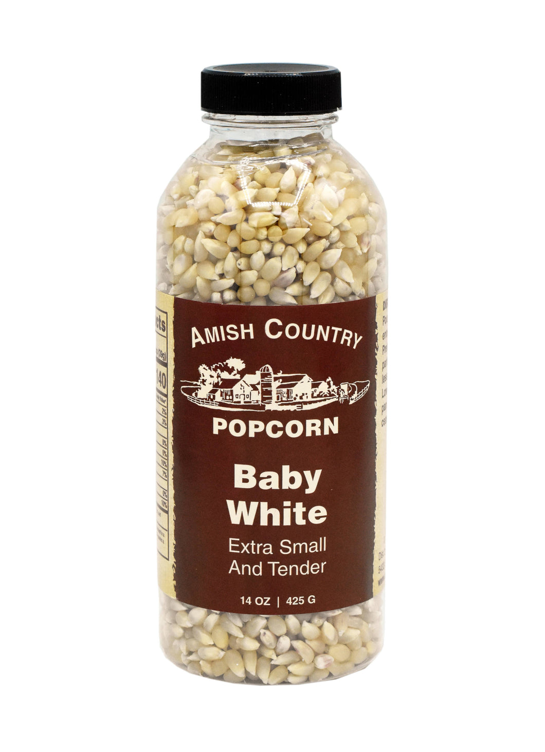 Amish Country Popcorn - 14oz Bottle of Baby White Popcorn
