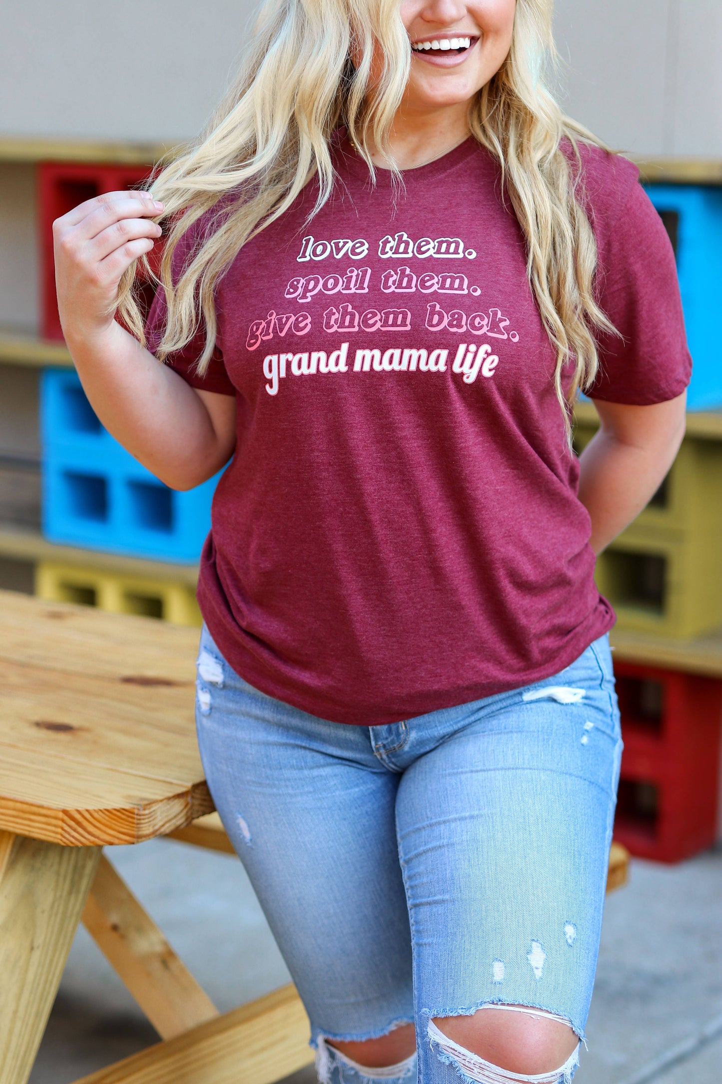 Love Them Spoil Them - Heather Maroon SALE