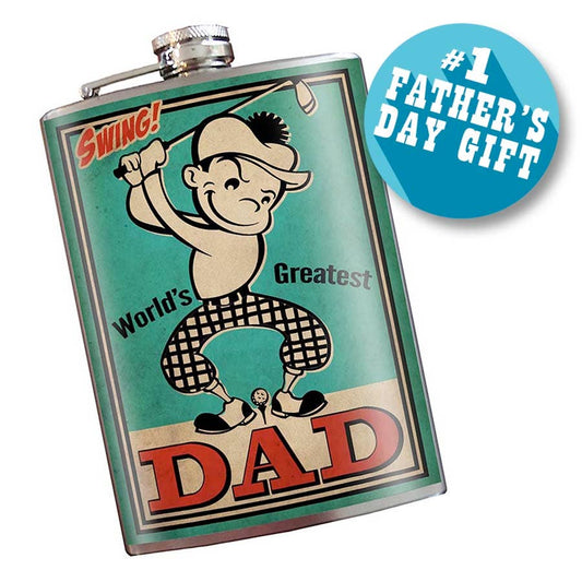 Trixie & Milo - Flask - Golf Dad