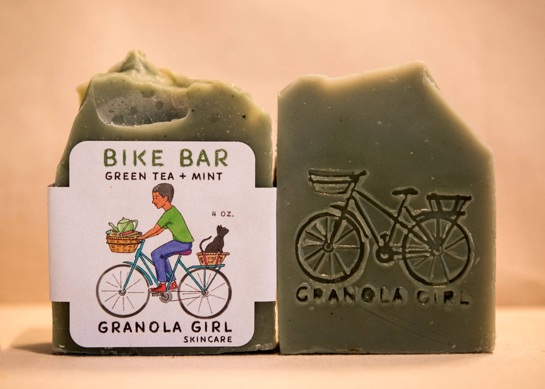 Granola Girl Skincare - Bike Bar Soap- Peppermint, Tea Tree & Green Tea
