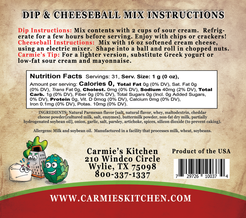 Carmie's Kitchen - Dip & Cheesecake Ball Mixes SALE