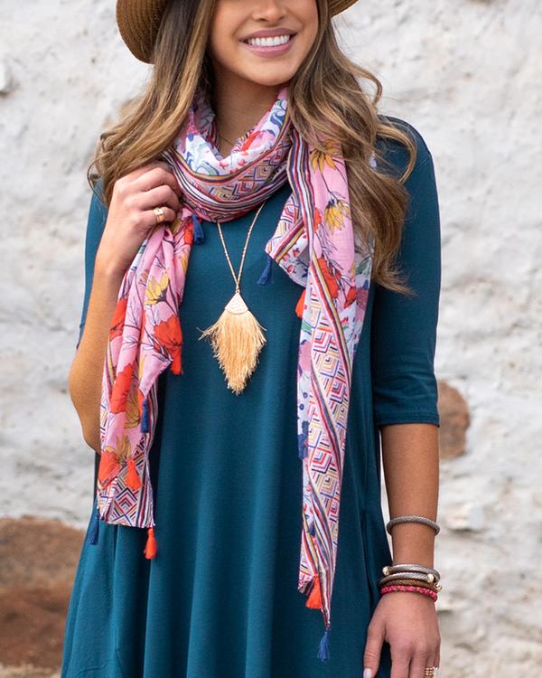 Heirloom Blooms Lightweight Scarf