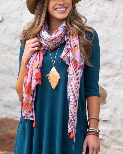 Heirloom Blooms Lightweight Scarf
