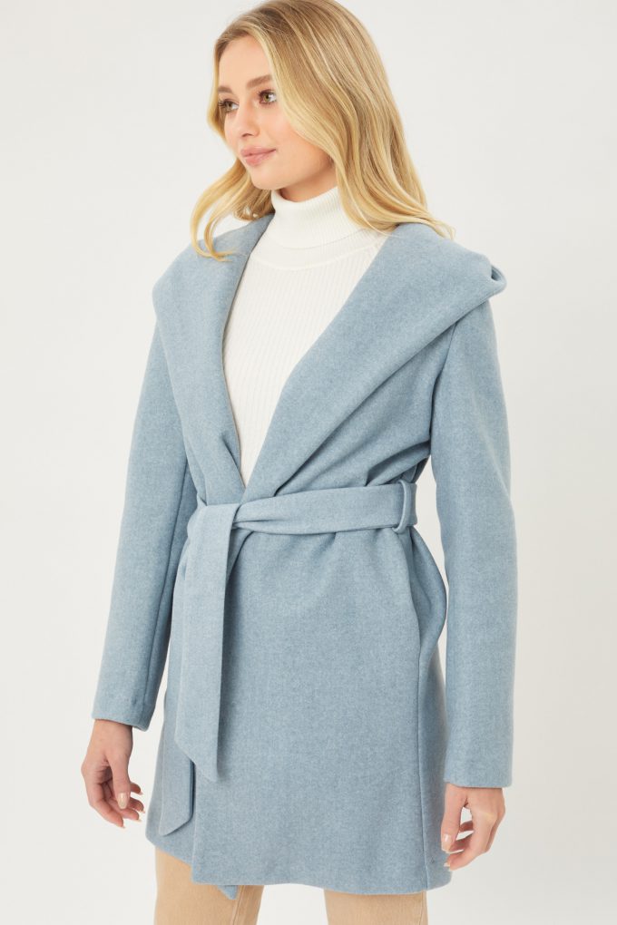 Kassie Belted Hoodie Coat