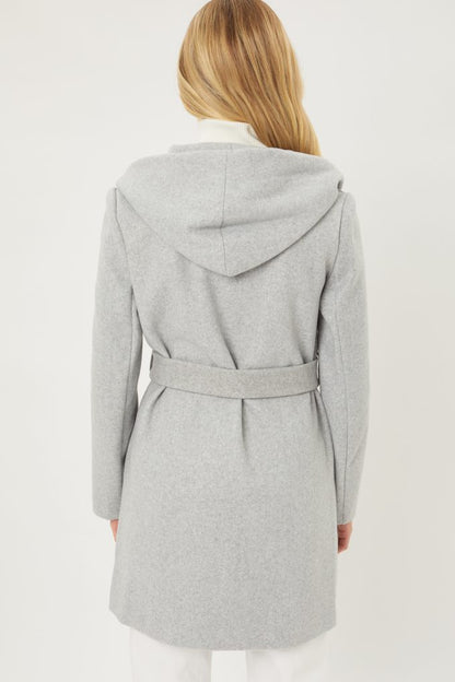 Kassie Belted Hoodie Coat