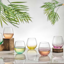 Load image into Gallery viewer, JoyJolt - Hue Stemless Colored Wine Glasses, Set of 6
