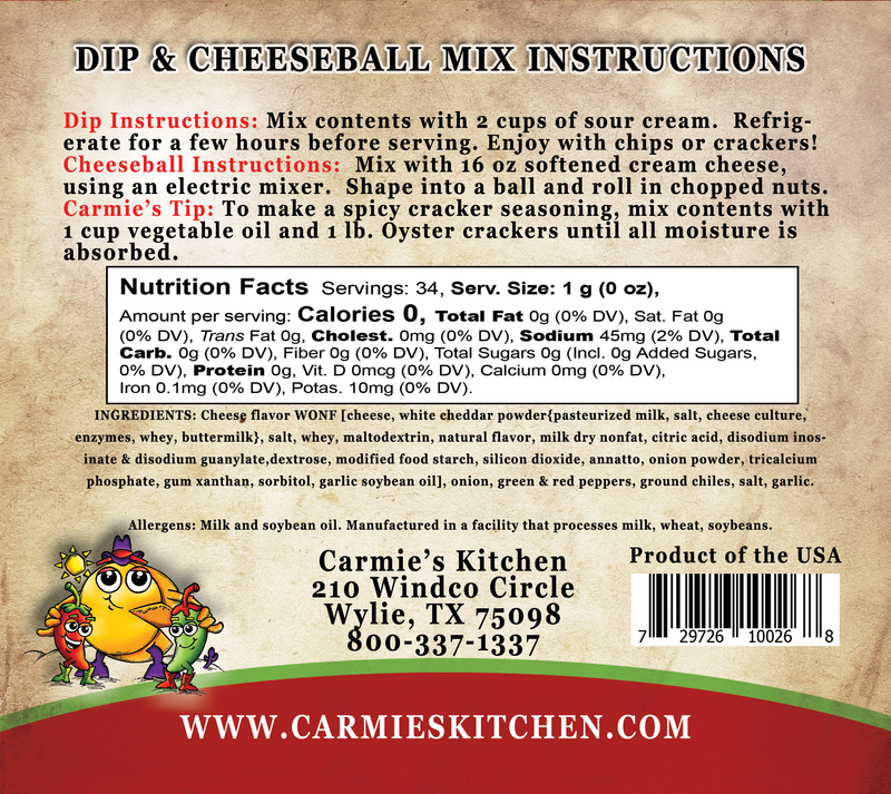 Carmie's Kitchen - Dip & Cheesecake Ball Mixes SALE