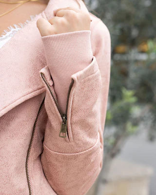 Move Free Leather Look Moto Jacket
