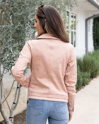 Move Free Leather Look Moto Jacket