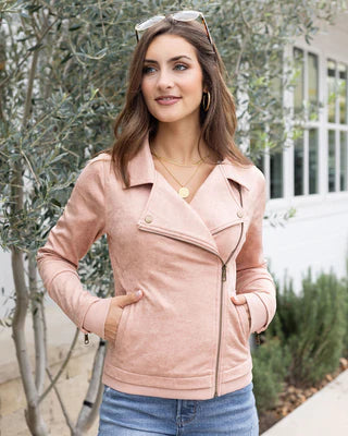 Move Free Leather Look Moto Jacket