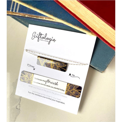 Bar Necklace and Bookmark Gift Set