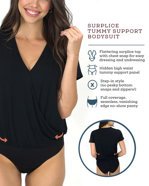 Surplice Tummy Support Bodysuit SALE