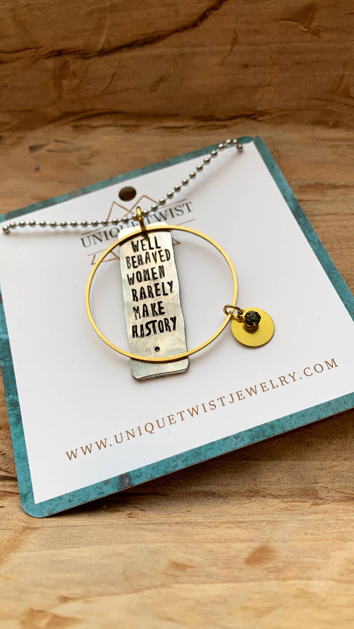 Unique Twist Jewelry - Well Behaved Women Necklace
