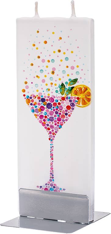 Flatyz - Flat Handmade Candle - Artistic Orange Martini SALE