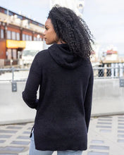 Load image into Gallery viewer, Black Bambu Hooded Cowl Pullover
