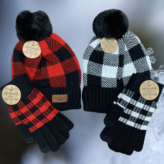 Buffalo Plaid Pom Hat