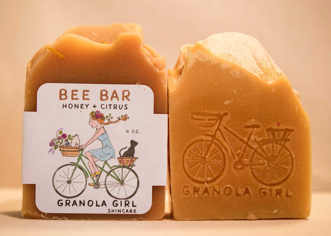 Granola Girl Skincare - Bee Bar Soap- Citrus, Oatmeal & Honey