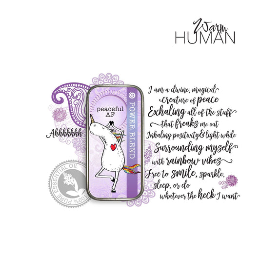 warm human - Peaceful Af - Blend - 100% Essential Oil Solid Perf