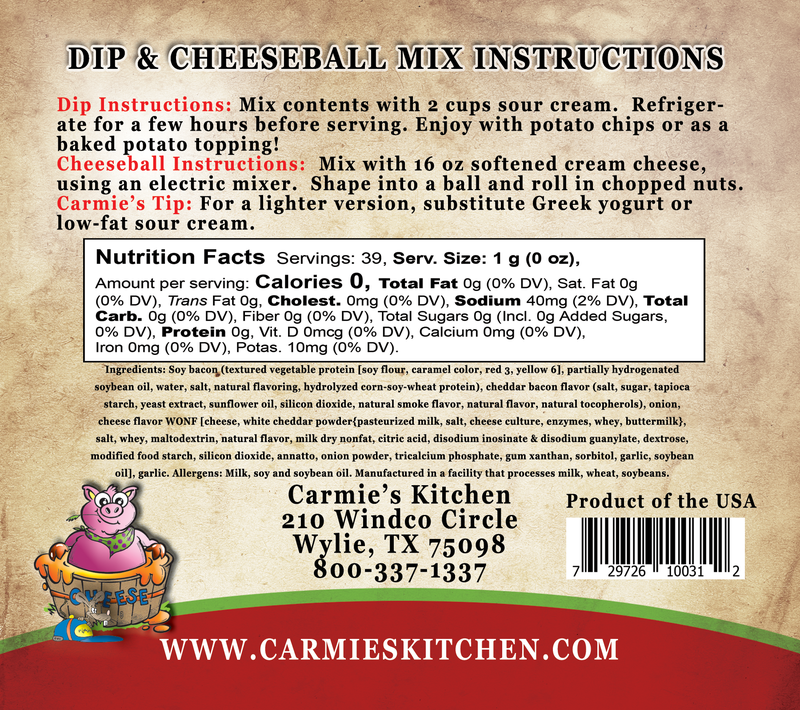 Carmie's Kitchen - Dip & Cheesecake Ball Mixes SALE